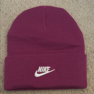 Nike Purple Ribbed Beanie